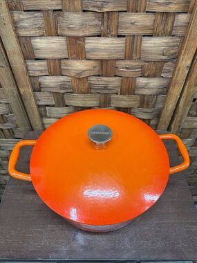 Lagostina Bright Orange Enameled Cast Iron Dutch Oven 6.6L